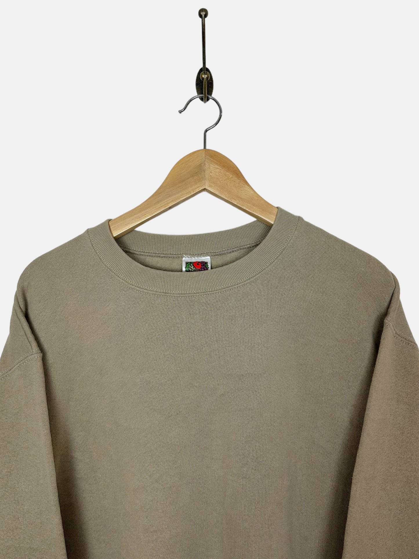 90's Blank Beige Vintage Sweatshirt Size L