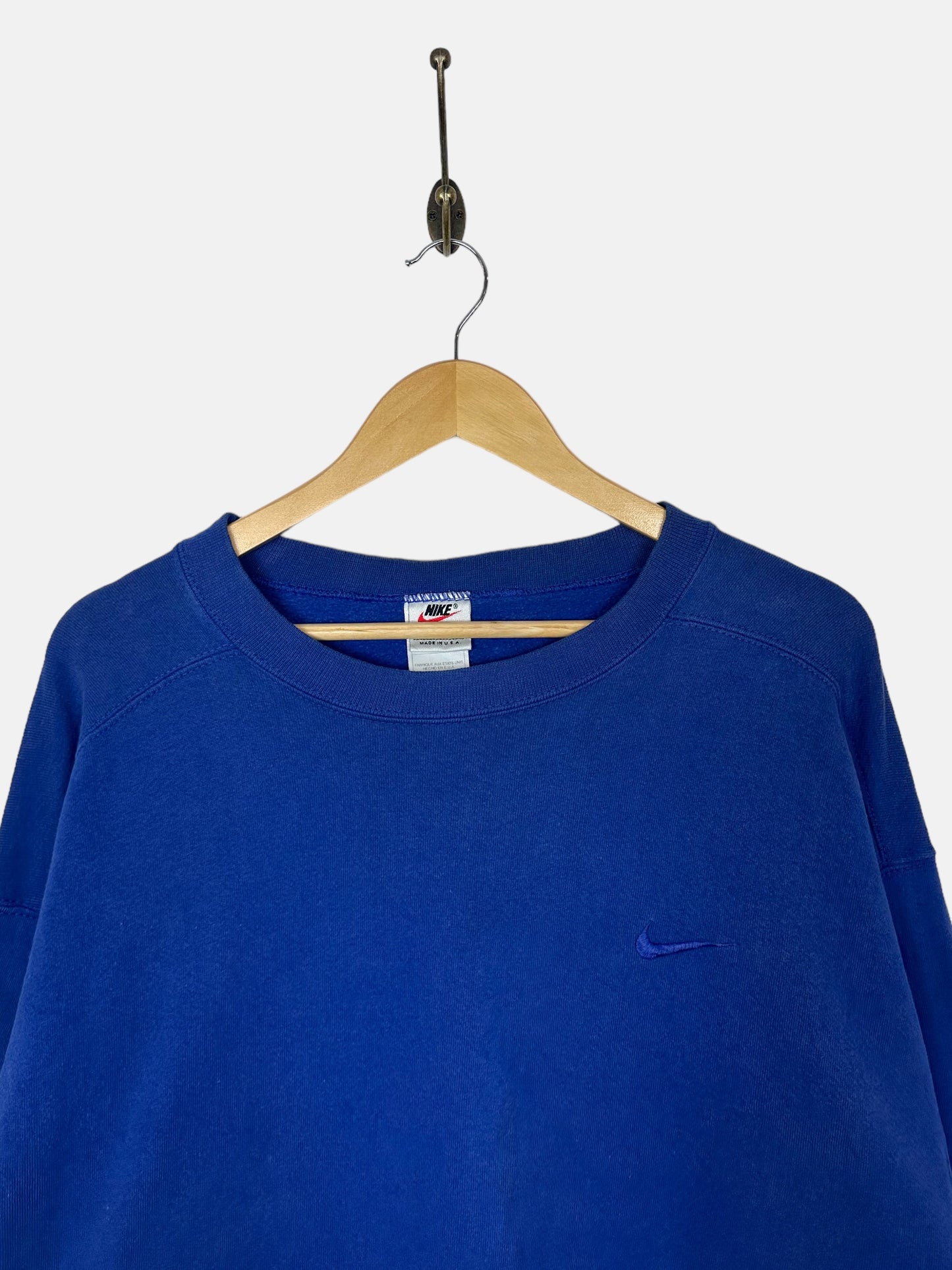 90's Nike Big Swoosh USA Made Embroidered Vintage Sweatshirt Size L-XL