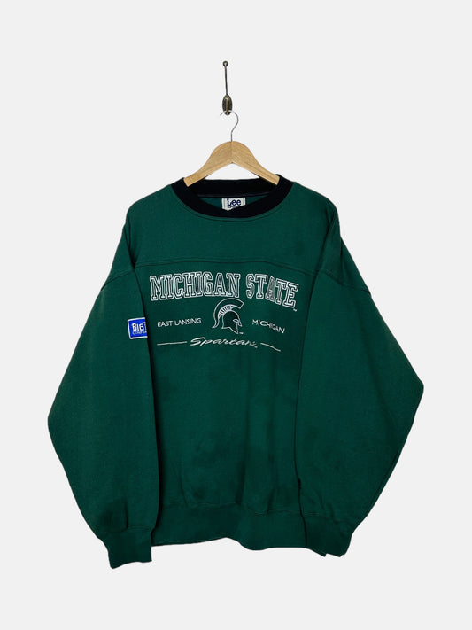 90's Michigan State Spartans Embroidered Vintage Sweatshirt Size XL