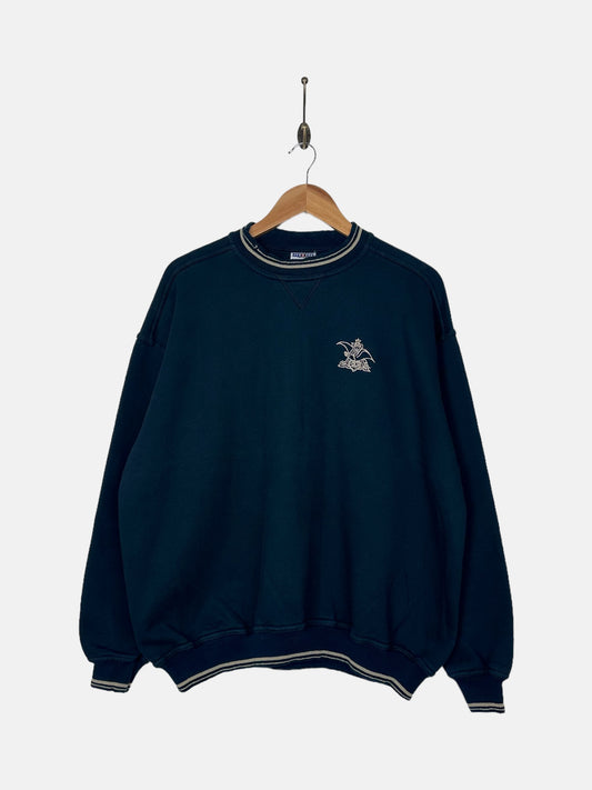 90's Navy Embroidered Vintage Sweatshirt Size M