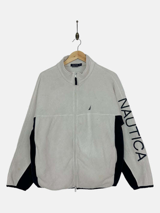 90's Nautica Embroidered Vintage Zip-Up Fleece Size M