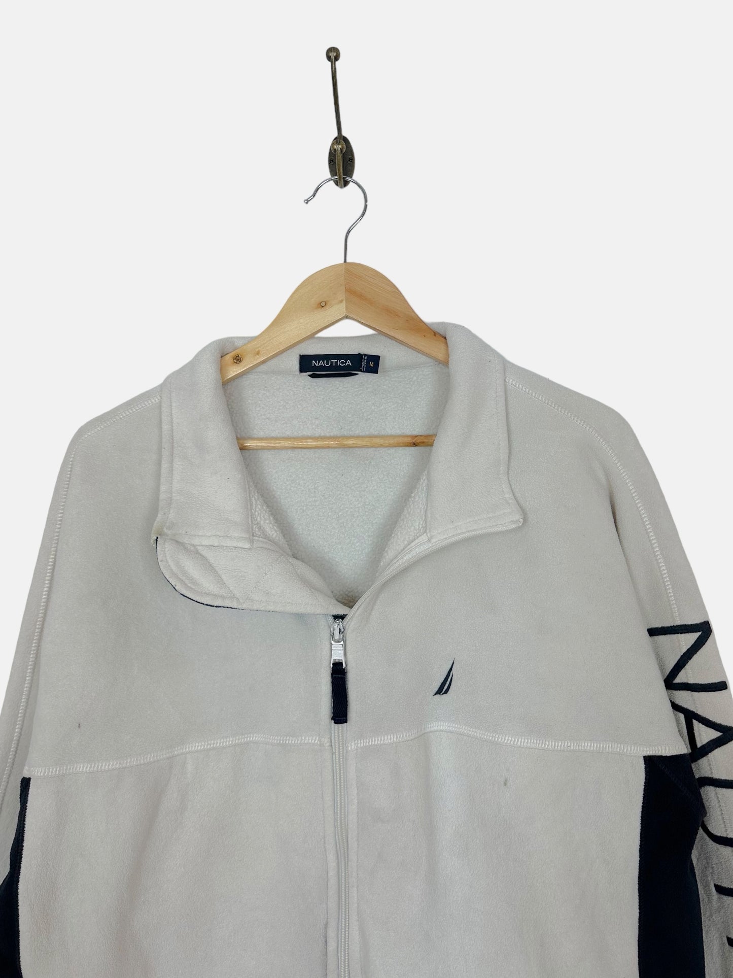 90's Nautica Embroidered Vintage Zip-Up Fleece Size M