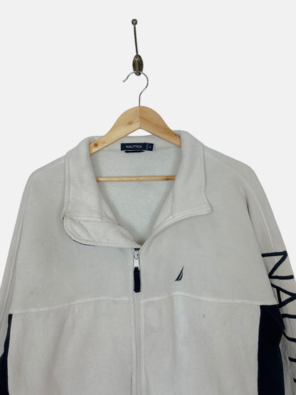 90's Nautica Embroidered Vintage Zip-Up Fleece Size M