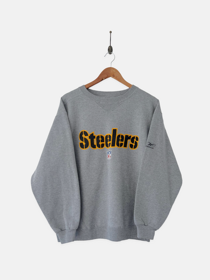 90's Pittsburgh Steelers Canada Made Reebok NFL Vintage Sweatshirt Size 12-14