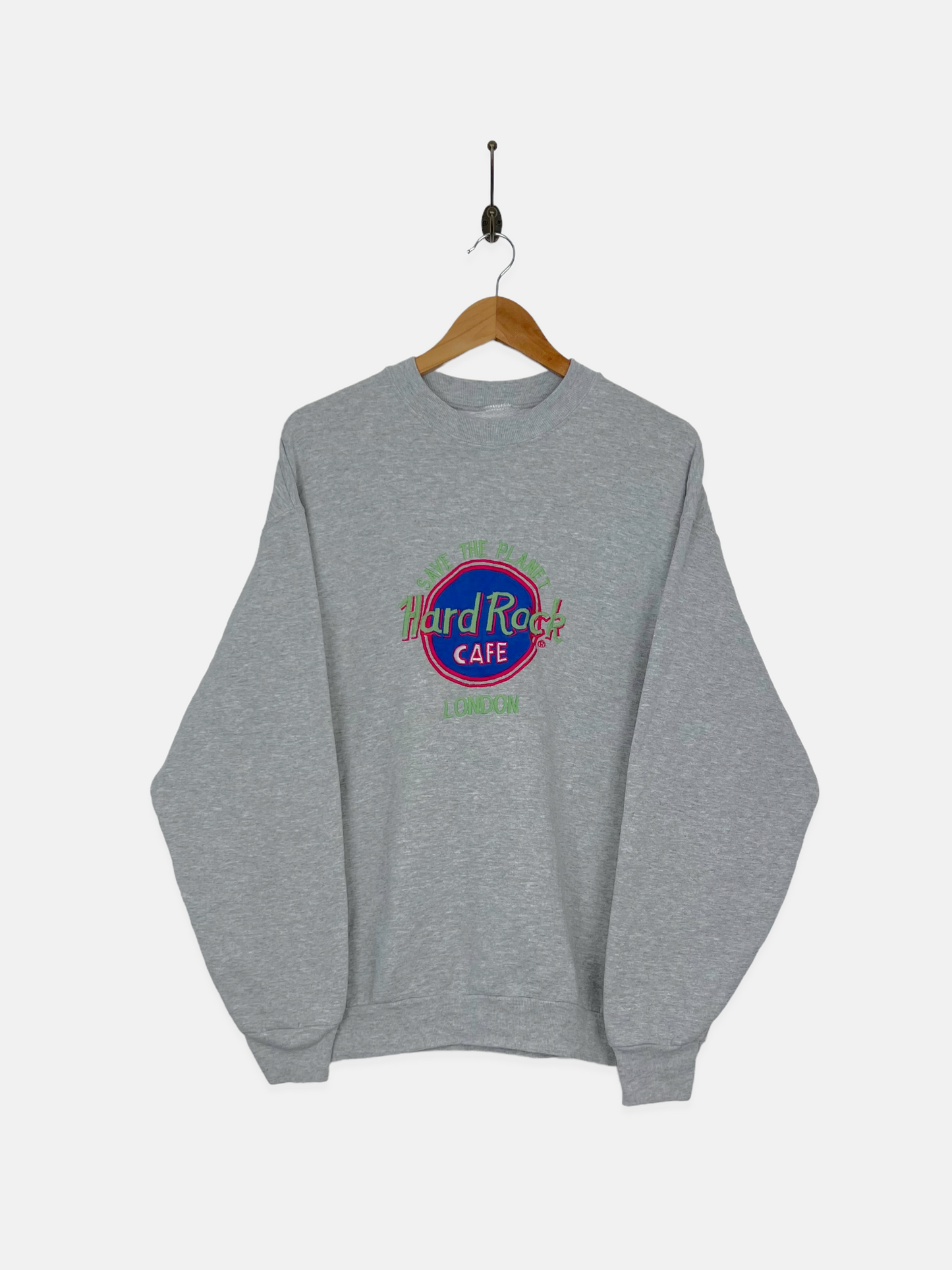 90's Hard Rock Cafe London Embroidered Vintage Sweatshirt Size 12