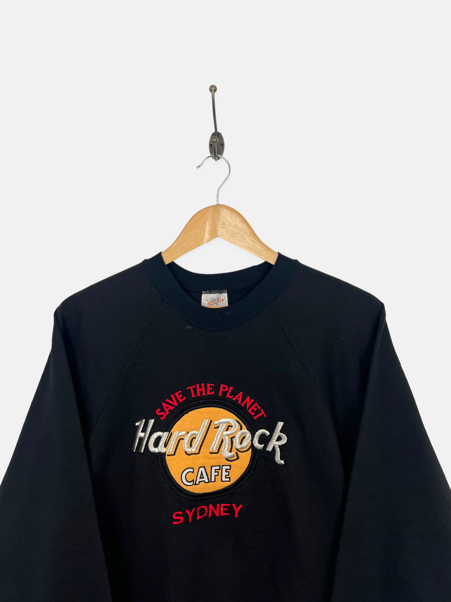 90's Hard Rock Cafe Sydney AUS Made Embroidered Vintage Sweatshirt Size 8