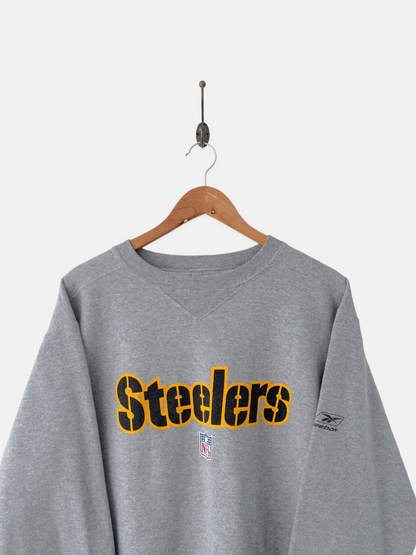 90's Pittsburgh Steelers Canada Made Reebok NFL Vintage Sweatshirt Size 12-14