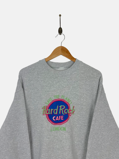 90's Hard Rock Cafe London Embroidered Vintage Sweatshirt Size 12
