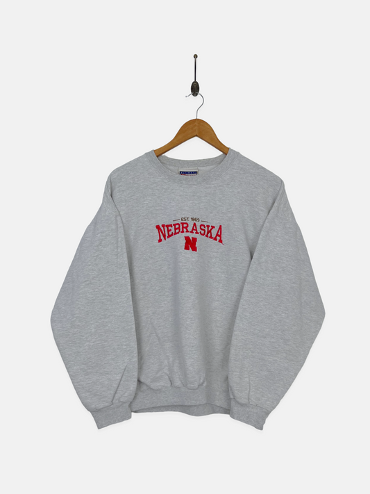 90's Nebraska University Embroidered Vintage Sweatshirt Size 12