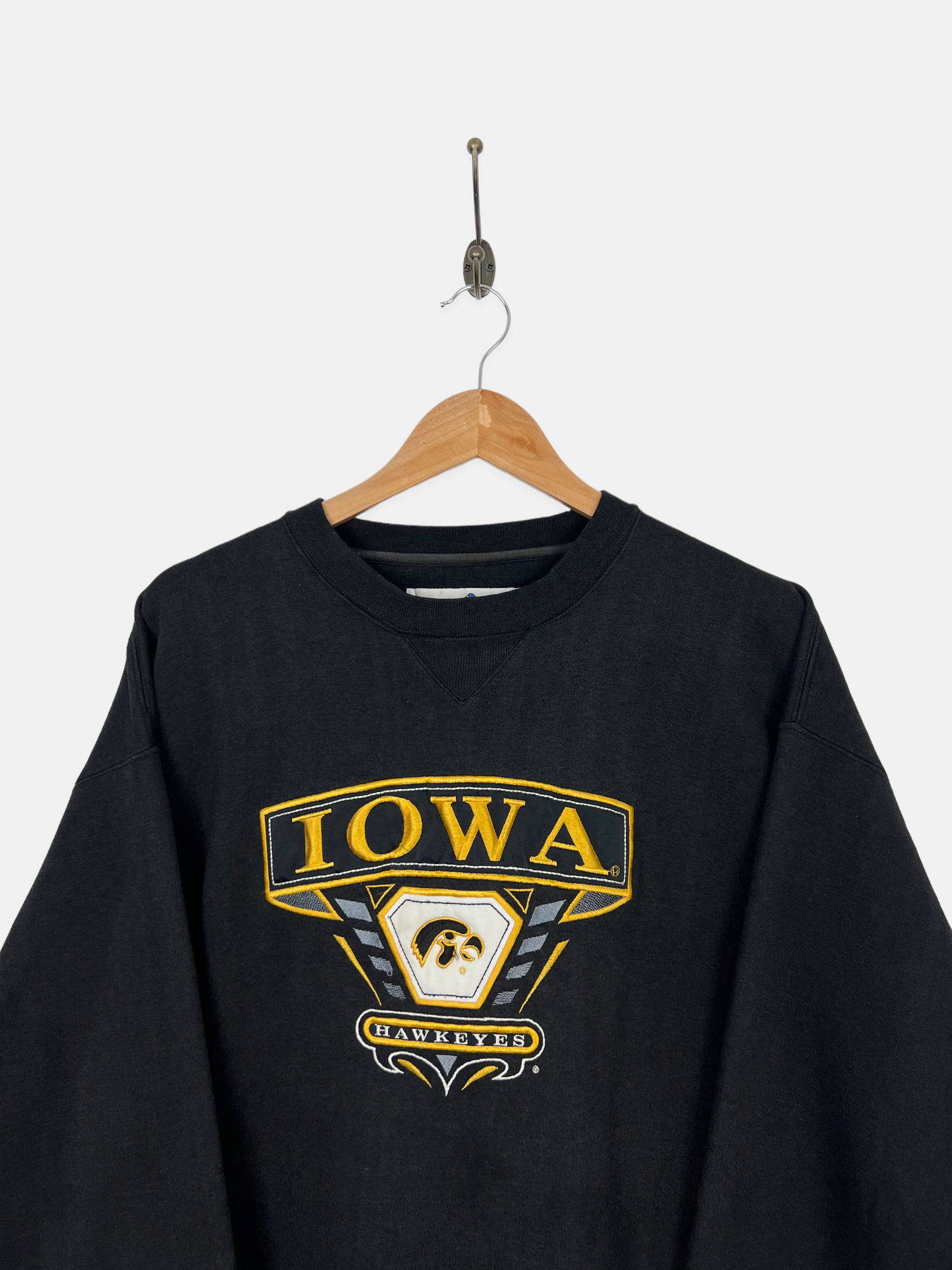 90's Iowa Hawkeyes Embroidered Vintage Sweatshirt Size XL