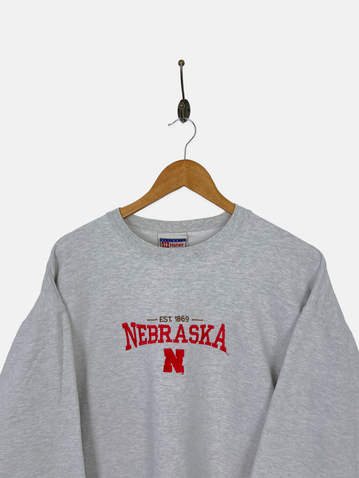 90's Nebraska University Embroidered Vintage Sweatshirt Size 12