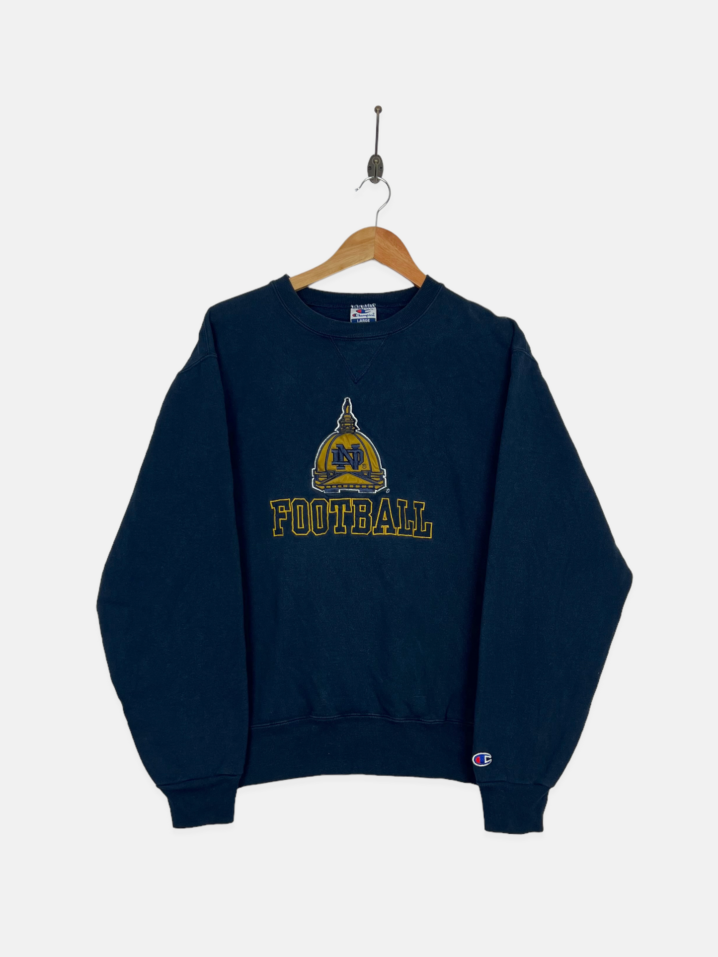 90's Notre Dame Football Champion USA Made Embroidered Vintage Sweatshirt Size 12