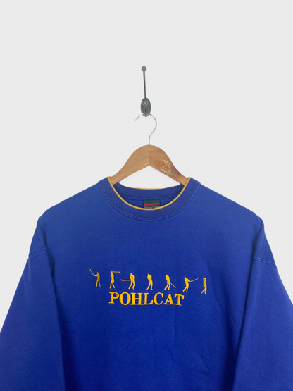 90's Pohlcat Golf USA Made Embroidered Vintage Sweatshirt Size 8