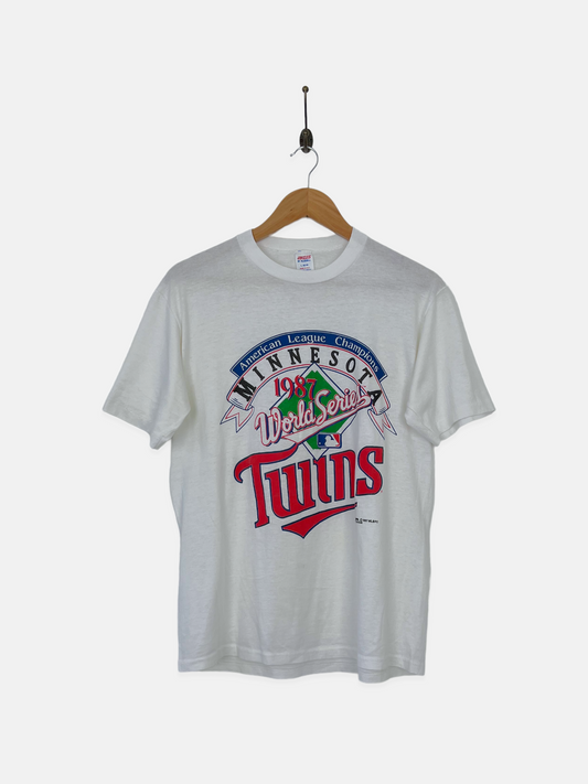 1987 Minnesota Twins MLB USA Made Vintage T-Shirt Size 8