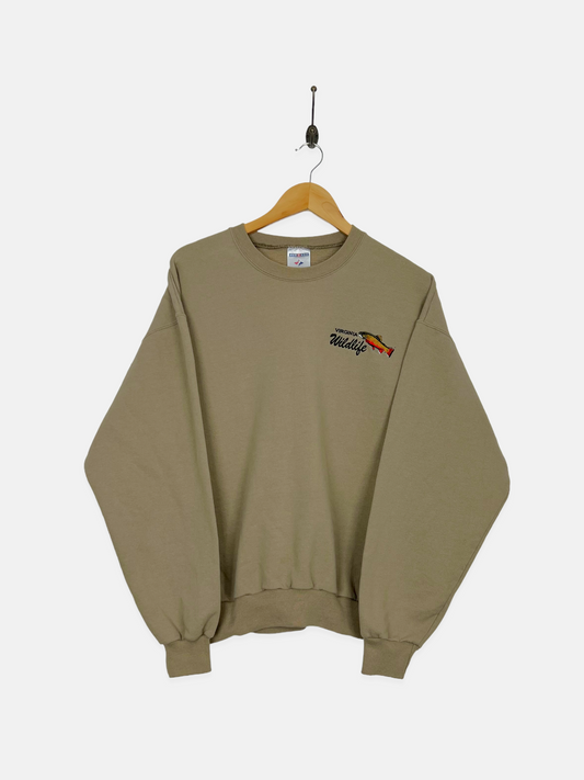 90's Virginia Wildlife Embroidered Vintage Sweatshirt Size M