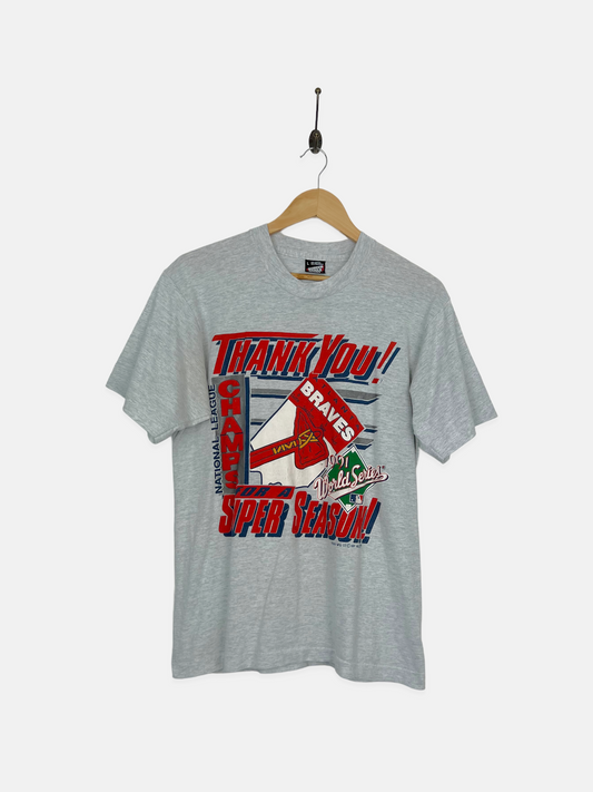 1991 Atlanta Braves MLB USA Made Vintage T-Shirt Size 10
