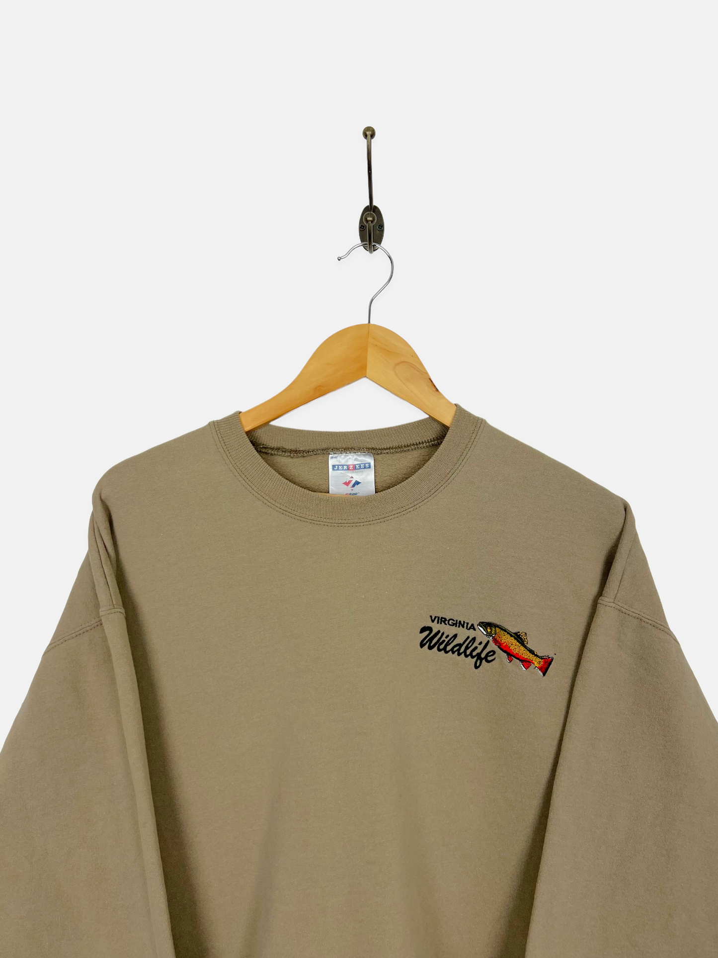 90's Virginia Wildlife Embroidered Vintage Sweatshirt Size M