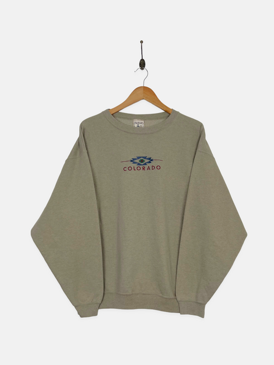 90's Colorado USA Made Embroidered Vintage Sweatshirt Size L
