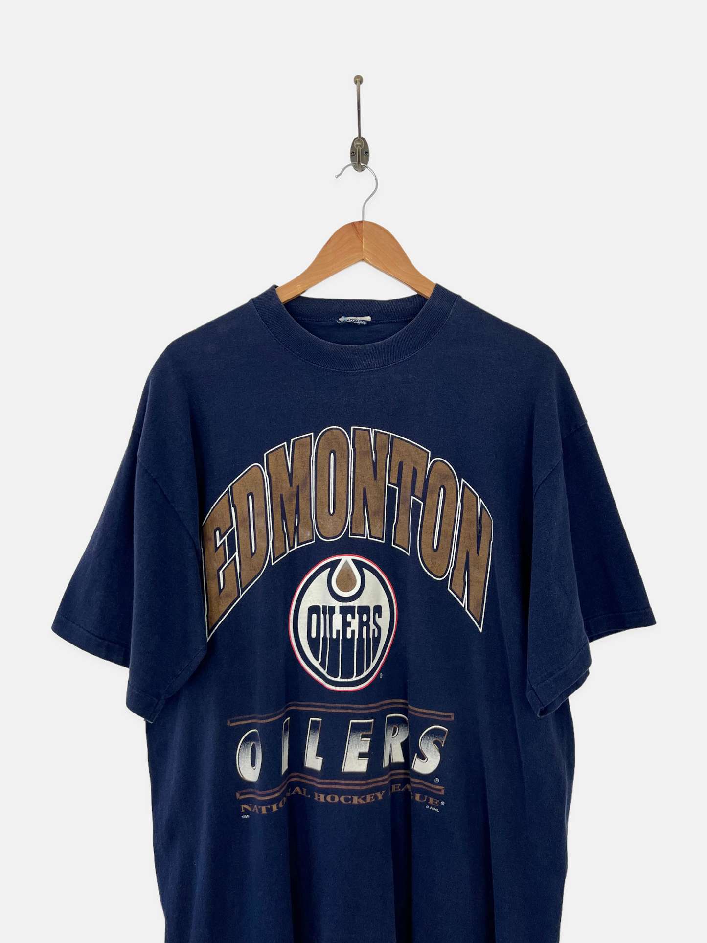 90's Edmonton Oilers NHL Vintage T-Shirt Size XL