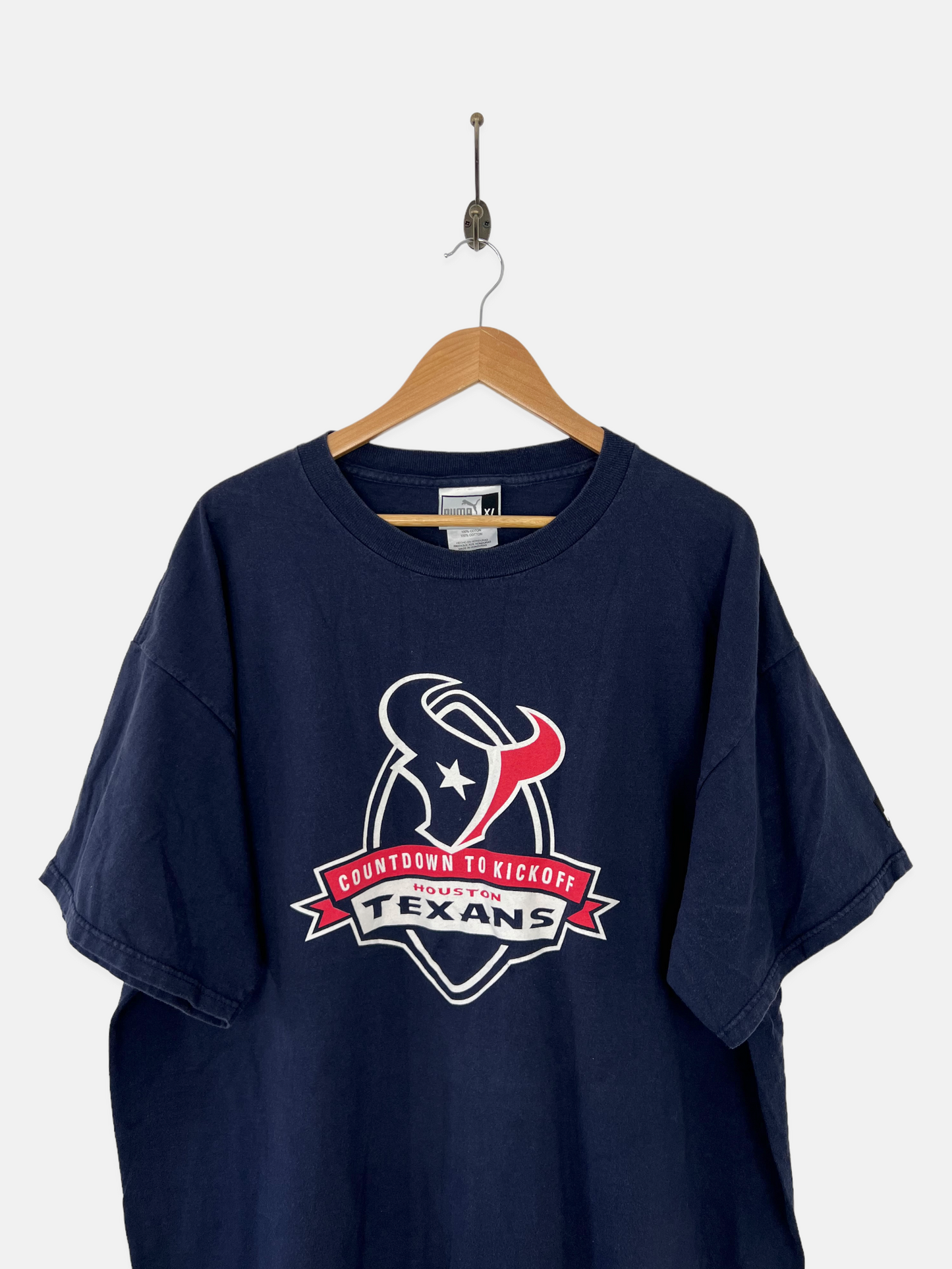 90's Houston Texans Puma NFL Vintage T-Shirt Size 2XL