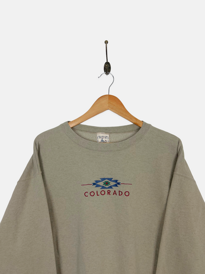 90's Colorado USA Made Embroidered Vintage Sweatshirt Size L