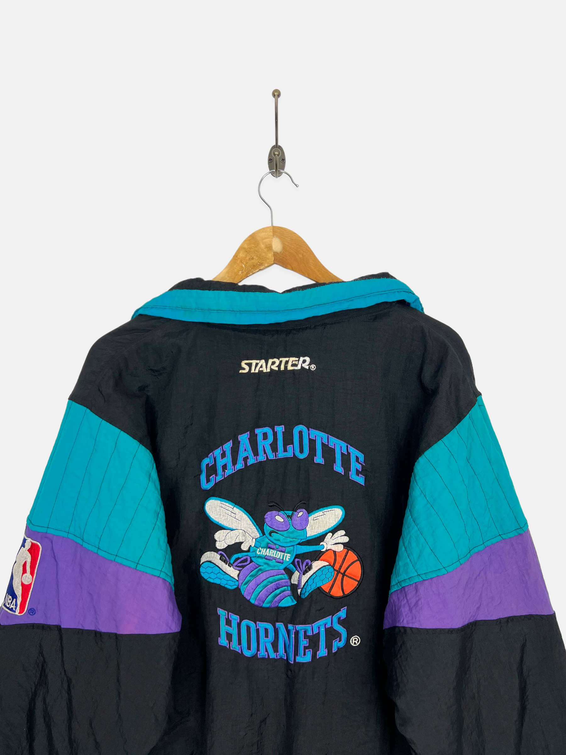 Vintage charlotte hornets starter discount jacket