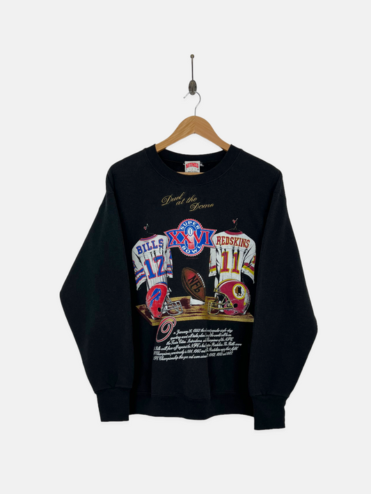 1992 NFL Super Bowl Redskins vs Bills USA Made Vintage Sweatshirt Size 10
