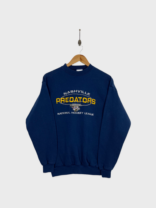90's Nashville Predators NHL Embroidered Vintage Sweatshirt Size 8