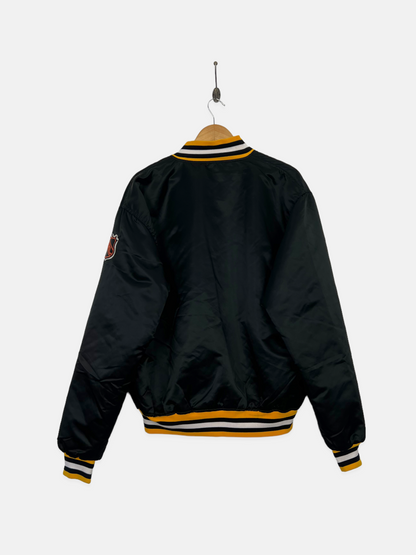 80's Pittsburgh Penguins NHL USA Made Starter Embroidered Vintage Satin Jacket Size L