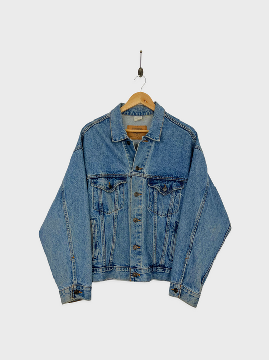 90's Wells Fargo & Co. Canada Made Embroidered Denim Jacket Size 12