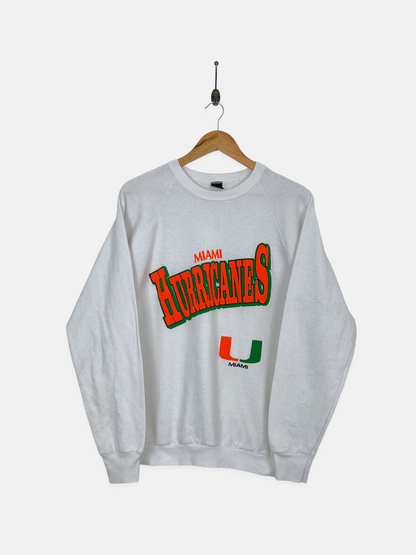 90's Miami Hurricanes USA Made Vintage Sweatshirt Size 8