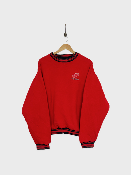 90's Detroit Red Wings NHL Embroidered Vintage Sweatshirt Size M