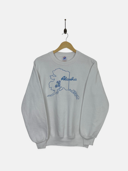 90's Alaska USA Made Embroidered Vintage Sweatshirt Size 8-10