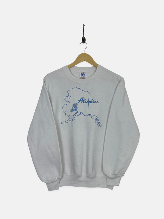 90's Alaska USA Made Embroidered Vintage Sweatshirt Size 8-10