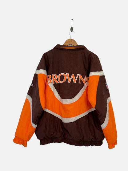 90's Cleveland Browns NFL Embroidered Vintage Puffer Jacket Size XL
