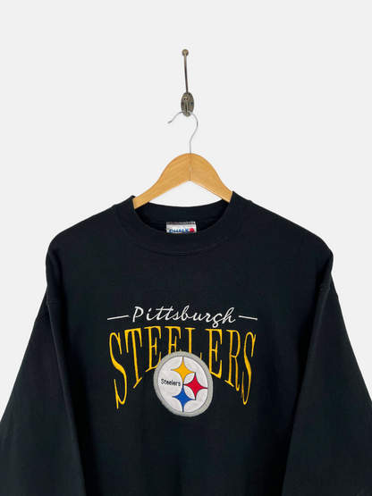 90's Pittsburgh Steelers NFL USA Made Embroidered Vintage Sweatshirt Size 10