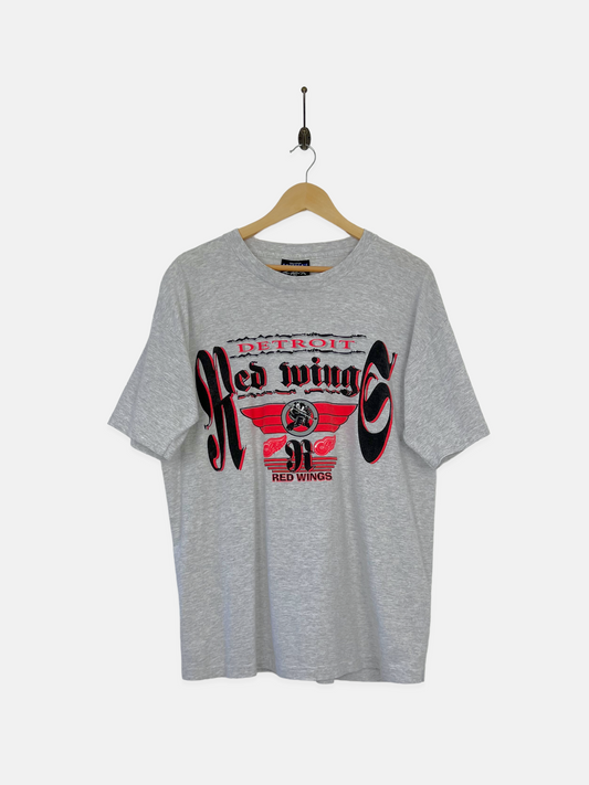 90's Detroit Red Wings NHL USA Made Vintage T-Shirt Size L-XL