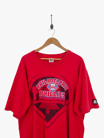90's Philadelphia Phillies MLB Starter USA Made Vintage T-Shirt Size 2XL