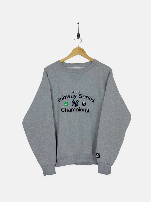 NY Yankees MLB Subway Series Champions Embroidered Vintage Sweatshirt Size 12