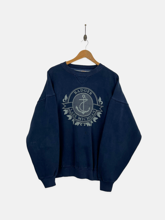 90's Badger Lake Michigan Vintage Sweatshirt Size M-L