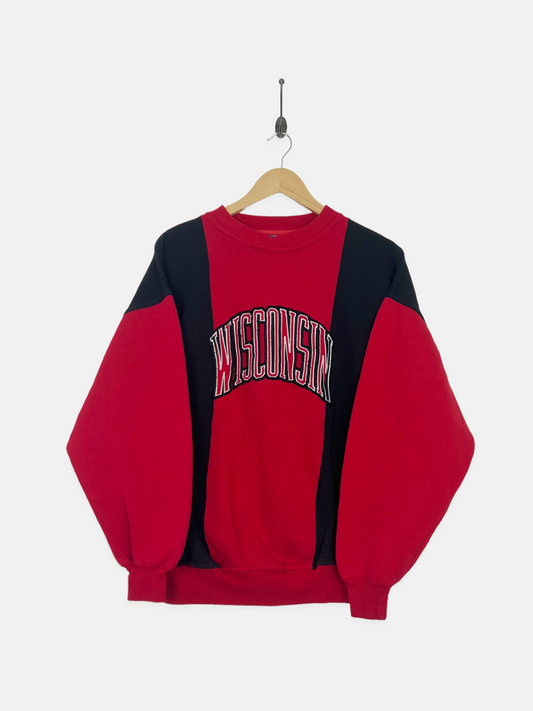 90's Wisconsin University Embroidered Vintage Sweatshirt Size L