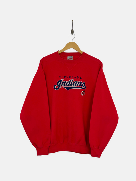 90's Cleveland Indians MLB Embroidered Vintage Sweatshirt Size L