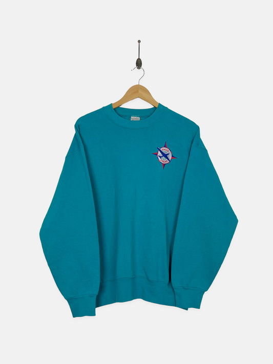 90's Eagle Flight USA Made Embroidered Vintage Sweatshirt Size M-L