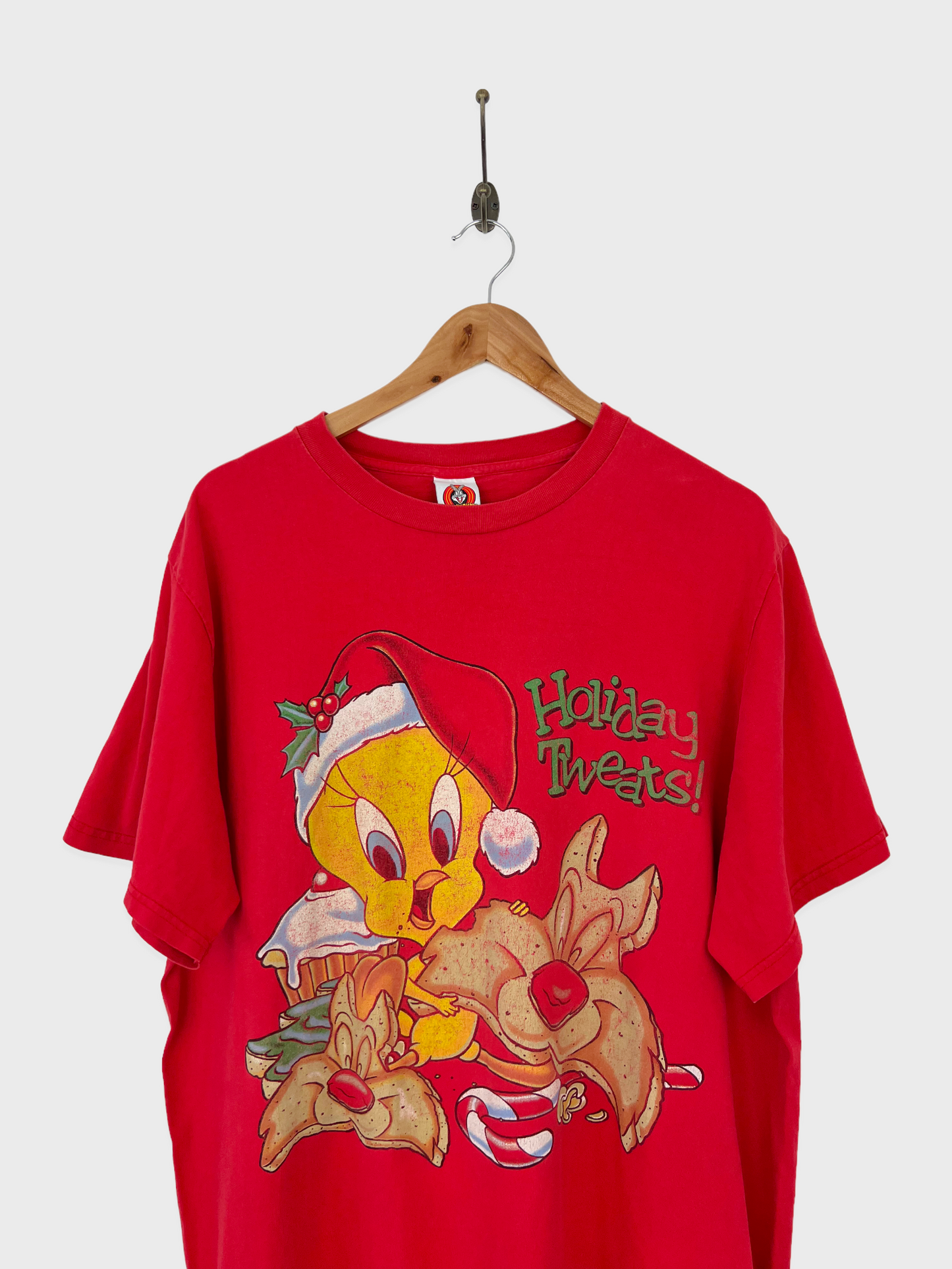 90's Looney Tunes Holiday Tweats Vintage T-Shirt Size L-XL