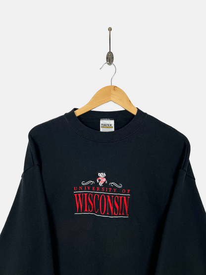 90's Wisconsin University Embroidered Vintage Sweatshirt Size 8