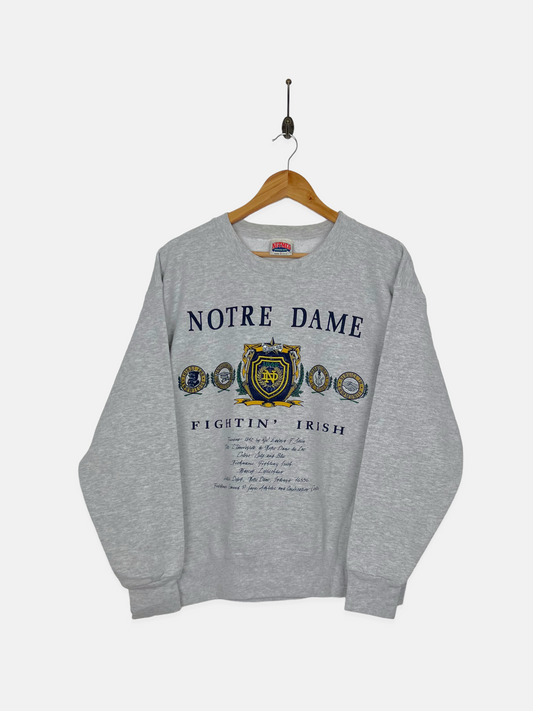 90's Notre Dame University USA Made Vintage Sweatshirt Size 10-12