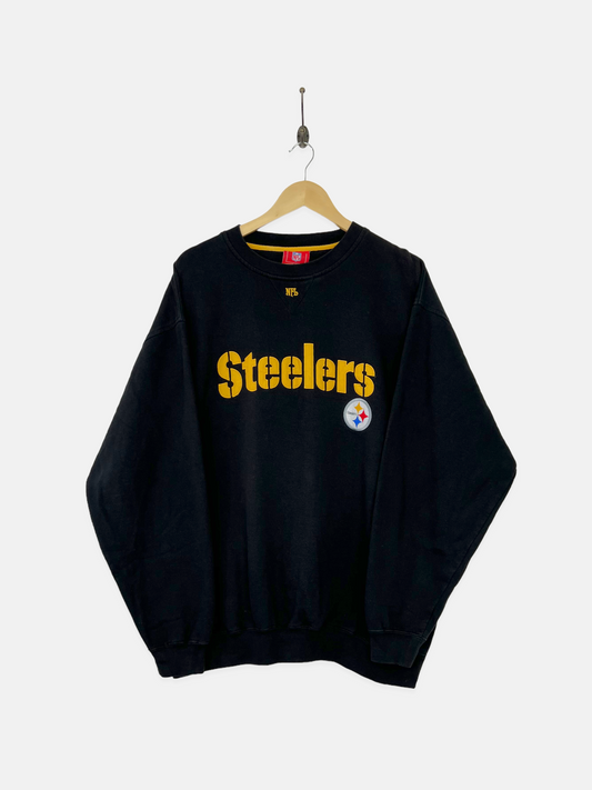 90's Pittsburgh Steelers NFL Embroidered Vintage Sweatshirt Size XL