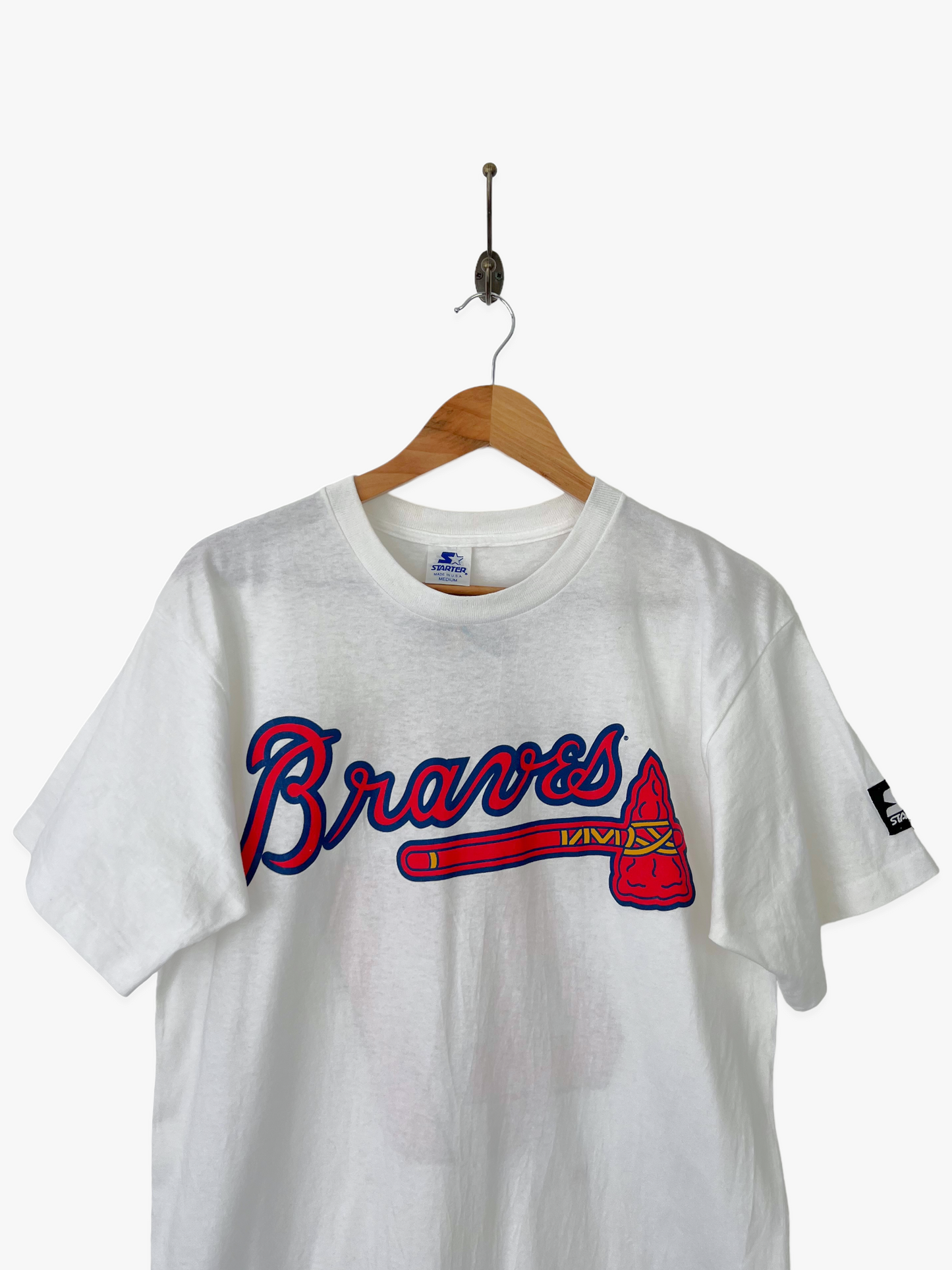 1996 Atlanta Braves MLB Starter USA Made Vintage T-Shirt Size 10-12