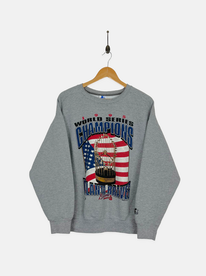 1995 Atlanta Braves MLB USA Made Starter Vintage Sweatshirt Size 12