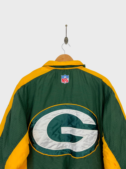 90's Green Bay Packers NFL Embroidered Vintage Puffer Jacket Size 10-12
